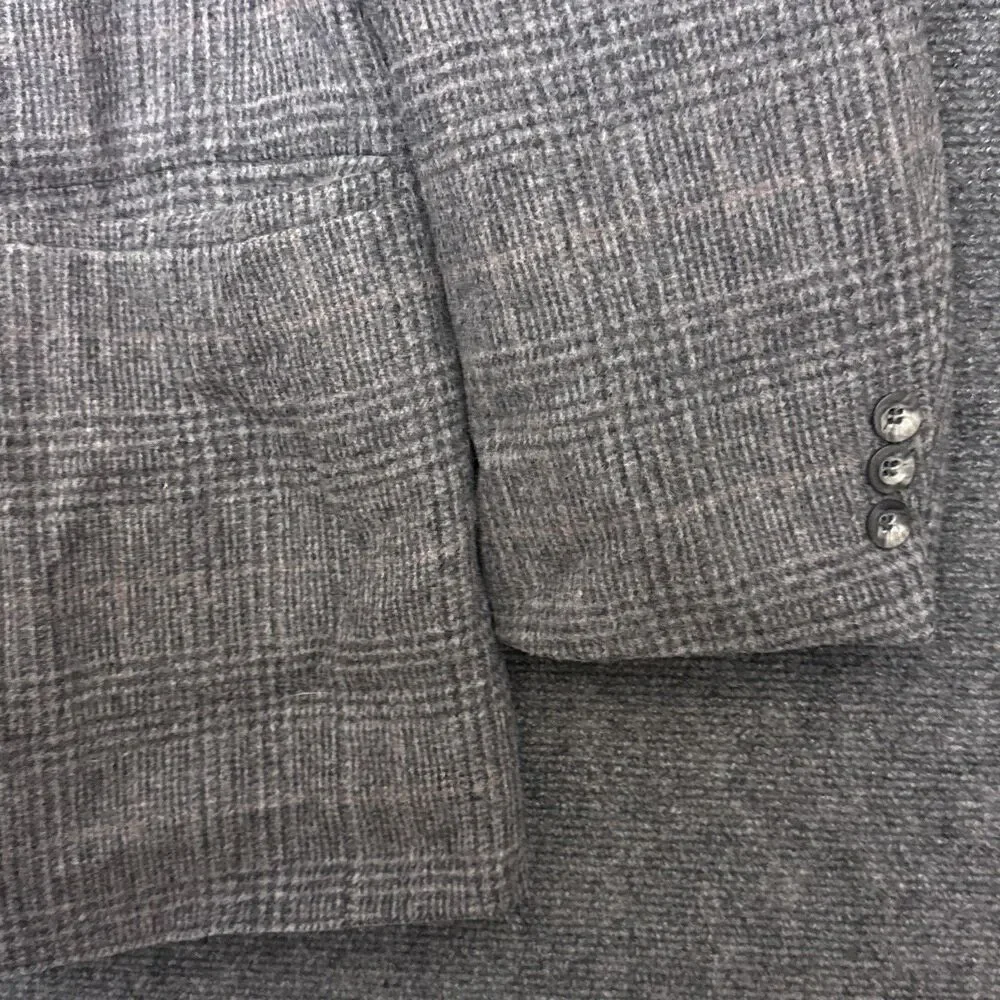 Kuppenheimer Mens Blazer Jacket 46R Soft Tweed Plaid Two Button USA Vintage